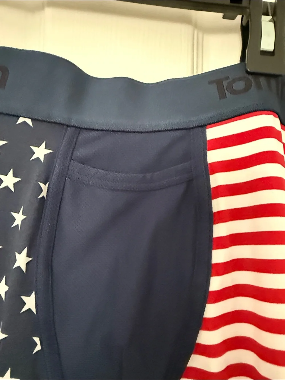 Tommy John men’s American Flag Print Leggings - Red, White & Navy